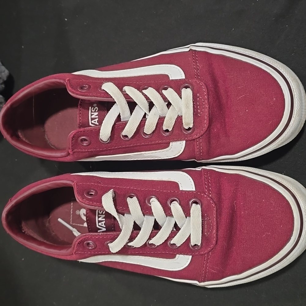 Maroon Canvas Vans